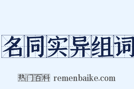 名同实异组词是什么意思的图片